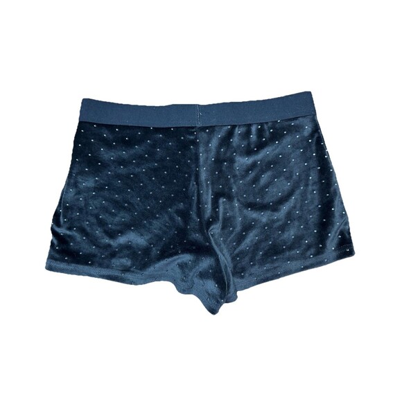 Juicy Couture Black Velour Sleep Shorts Polka Dot Bling Rhinestone Small GUC - Picture 4 of 4